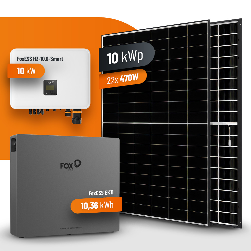 22x 470W AIKO Solar Photovoltaik Komplettanlage 10 kWp mit 10 kWh Speicher