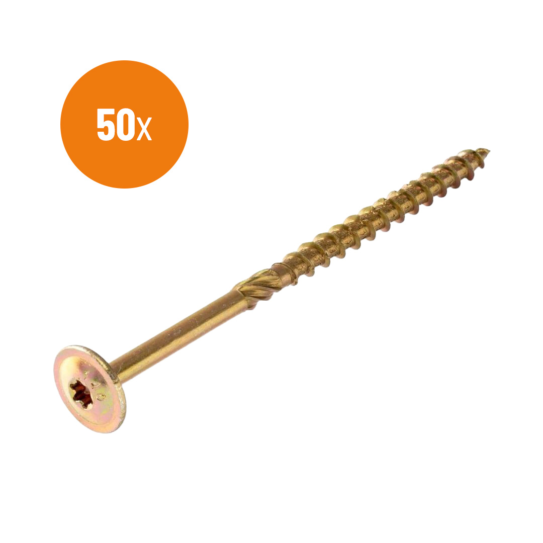 50x Tellerkopfschraube Ø 8mm - Torx verzinkt