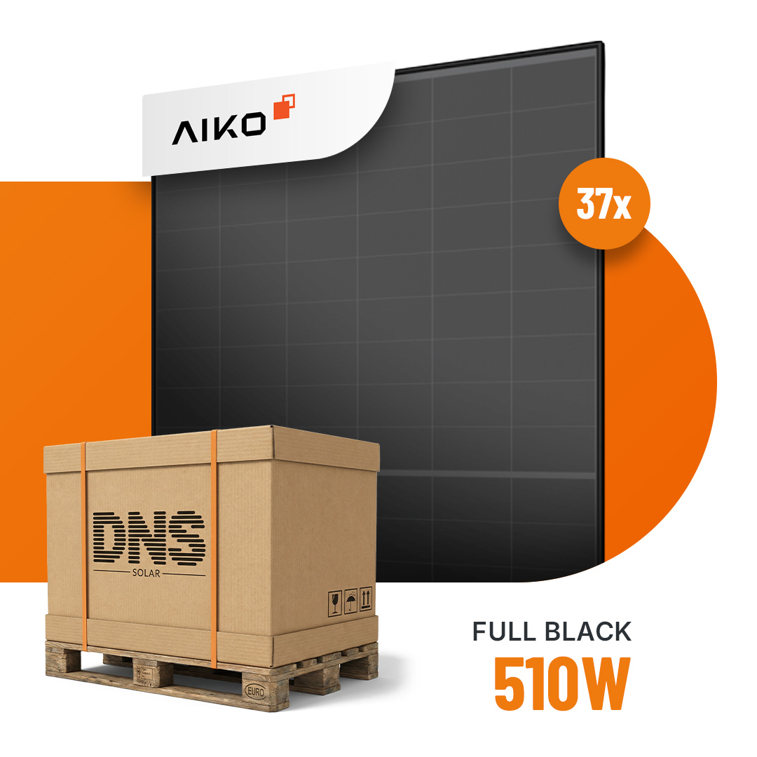 37x AIKO Solar 510W Neostar 2S+ Glas-Glas Full Black Solarmodul A-MAH60Db