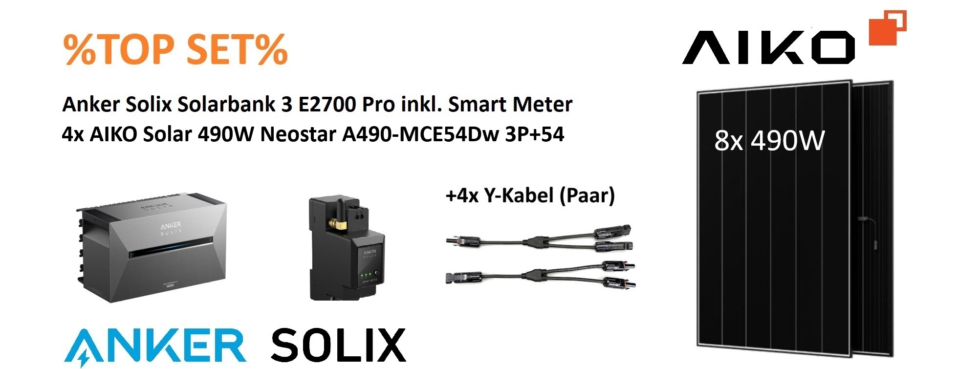 ⚡BALKONKRAFTWERK⚡ 3920W AIKO Neostar + Anker Solix 3 Pro