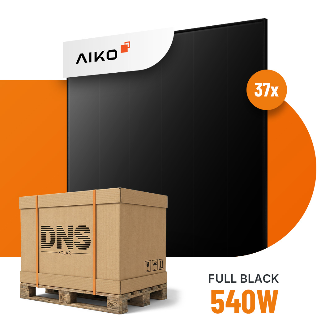 37x AIKO Solar 540W Neostar 3S+60 Glas-Glas Full Black Solarmodul A-MCE60Db