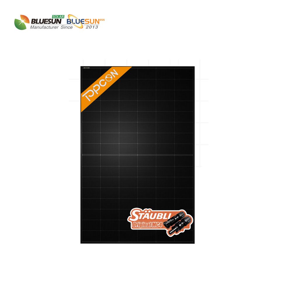 BLUESUN 460W BSM460M10-54HNH Hochleistungs-Bifazialmodul mit TOPCon-Technologie Glas/Glas Full Black 1762mm Rahmen