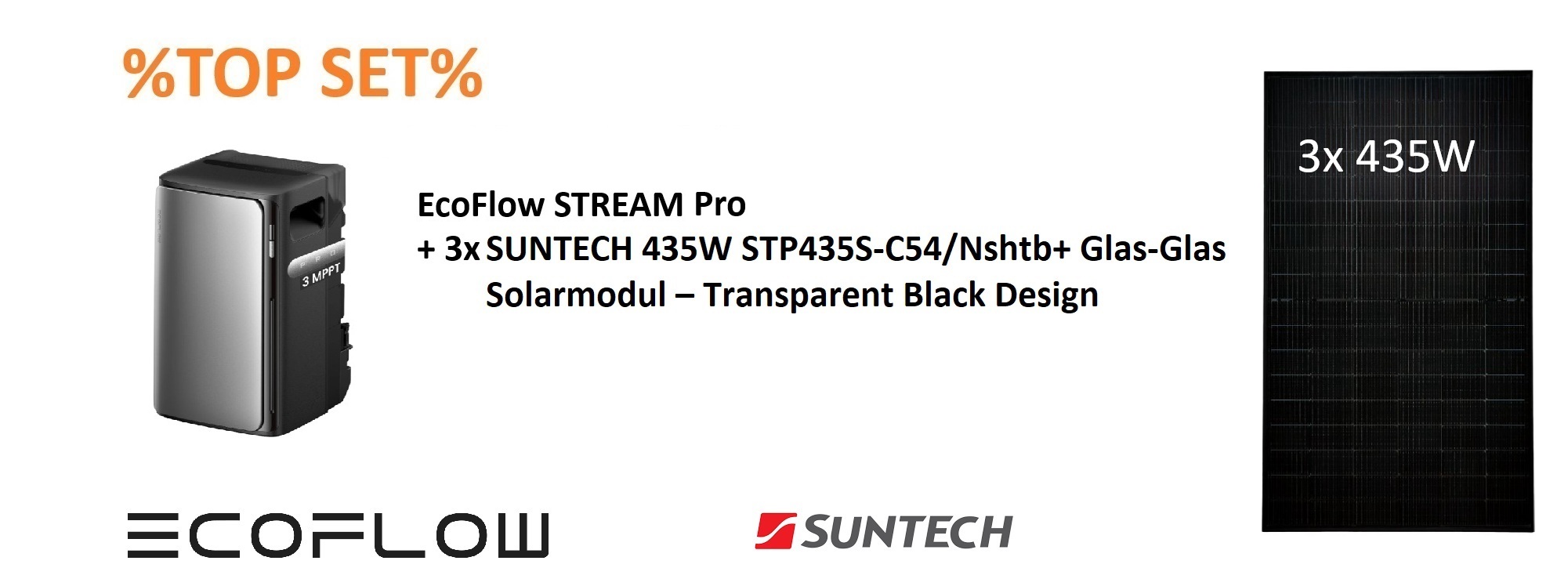 ⚡BALKONKRAFTWERK⚡ 1305W SUNTECH + EcoFlow STREAM Pro  