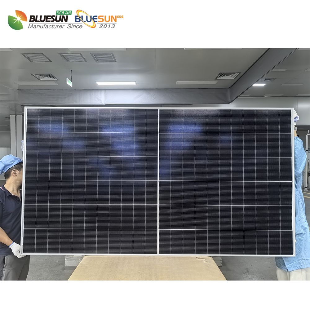 BLUESUN 730W BSM730G12-66HNH HJT HEX9 Hochleistungs-Bifazialmodul mit N-Typ HJT Glas/Glas Silver Frame