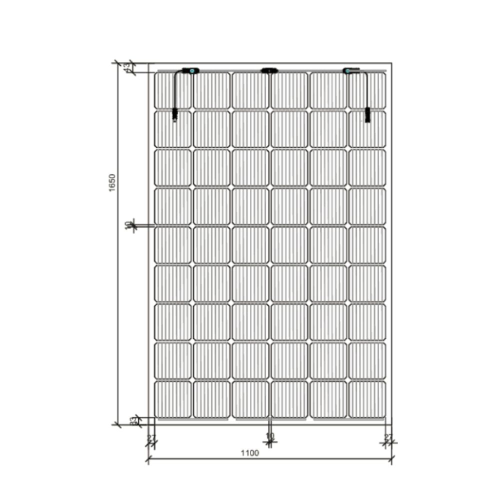 BLUESUN 317W SFG-44-M6-317W BIPV transparentes Solarmodul – Ästhetik trifft Energieeffizienz