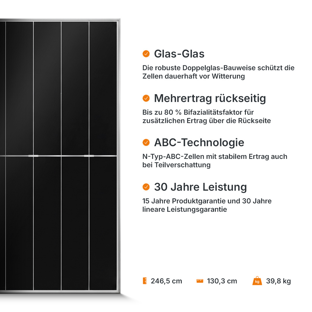 AIKO Solar 770W Stellar 2N+78 A770-GRH78Dw – Container mit 594 Modulen – Preis auf Anfrage