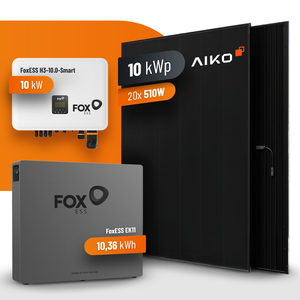 20x 510W AIKO Solar Photovoltaik Komplettanlage 10 kWp mit 10 kWh Speicher