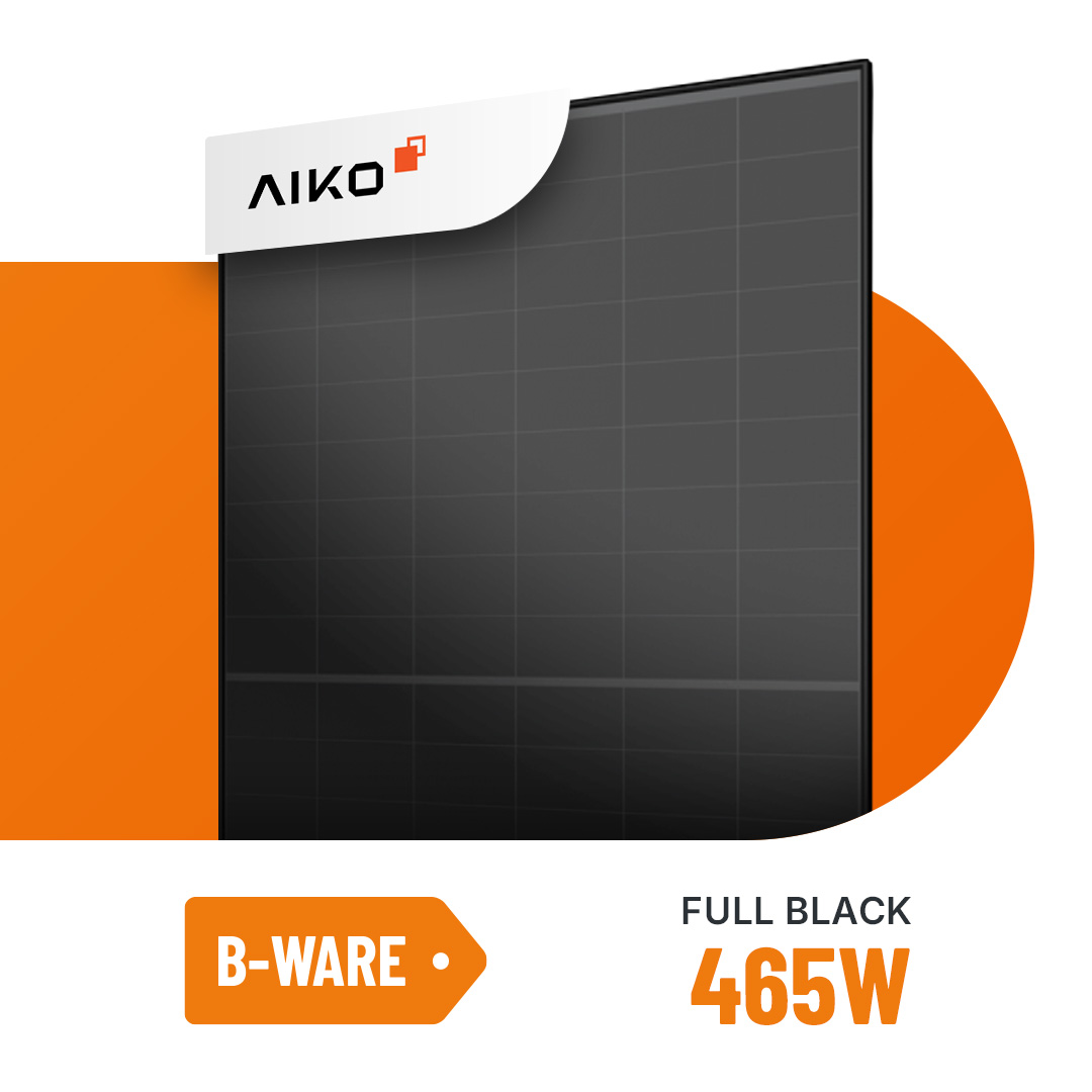 B-Ware AIKO Solar 465W Neostar 2S+ Glas-Glas Full Black Solarmodul A-MAH54Db