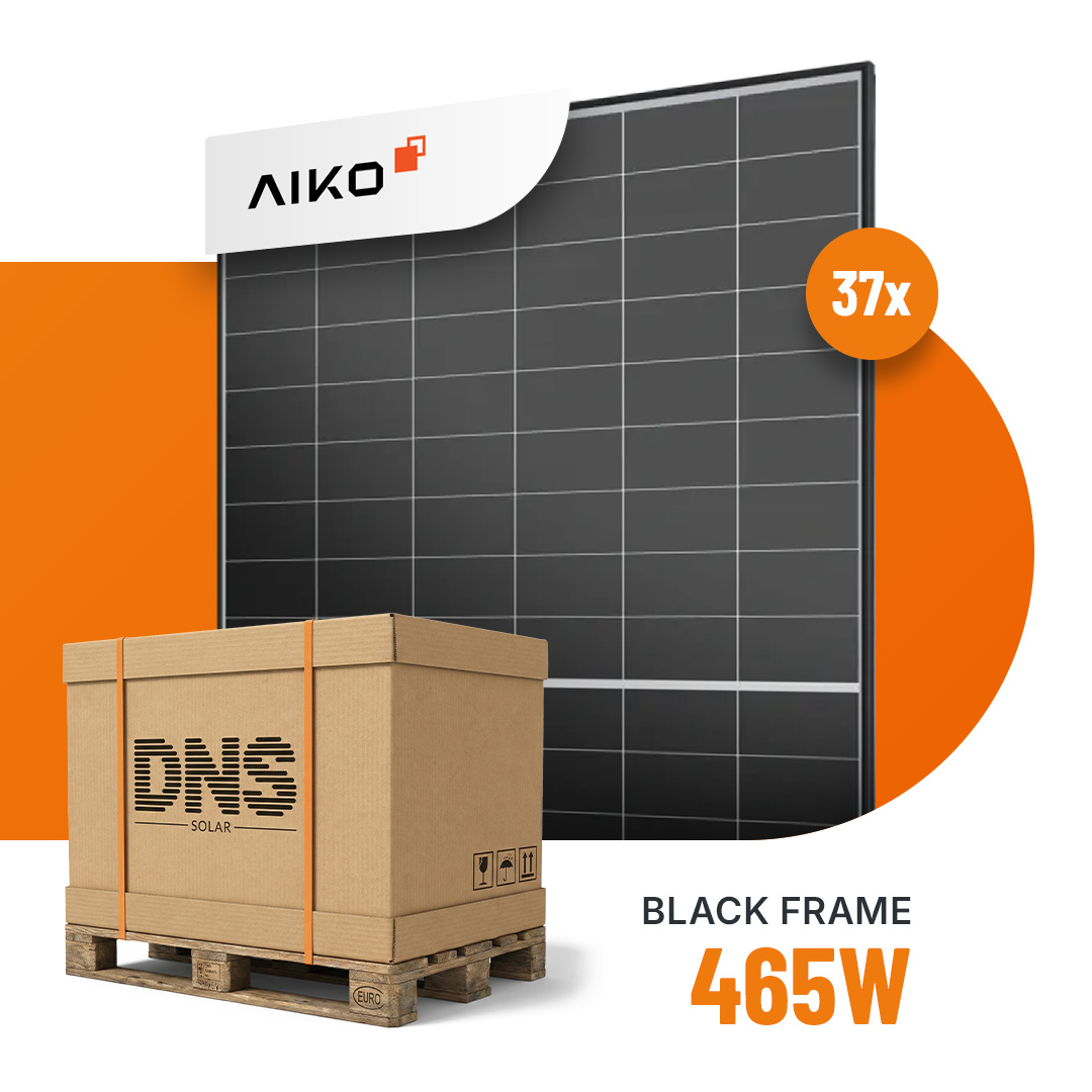 AIKO Solar 465W Neostar 2P+ Glas-Glas Black Frame Solarmodul A-MAH54Dw (37 Stk.)