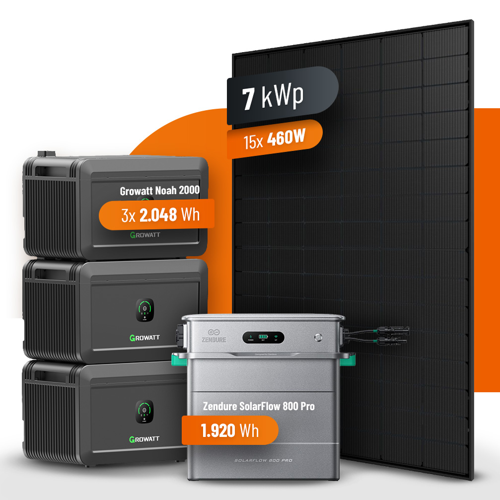 15x 460W Jolywood Photovoltaik Komplettanlage 7 kWp mit 8 kWh Speicher