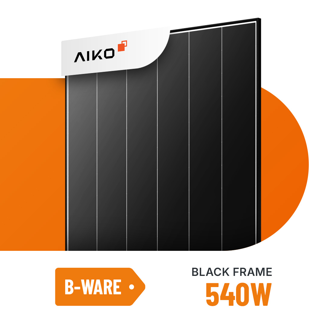 AIKO Solar 540W Neostar 3P+60 Glas-Glas Black Frame Solarmodul A-MCE60Dw B-Ware