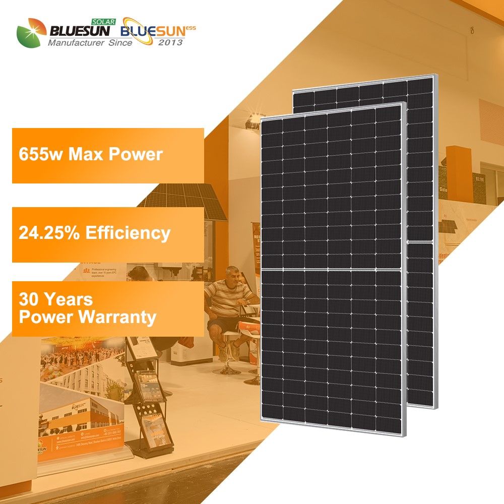 BLUESUN 650W BSM650G12-60HNH Bifacial Solarmodul – Hochleistung für professionelle Anwendungen Glas/Glas Silver Frame