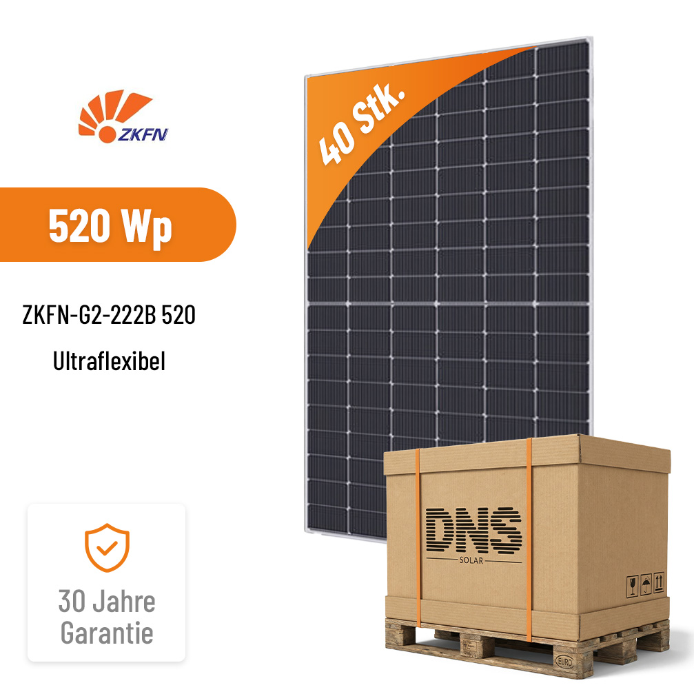 40x ZKFN SolarPegaF 520W - Ultraflexibles Hochleistungs-Solarmodul