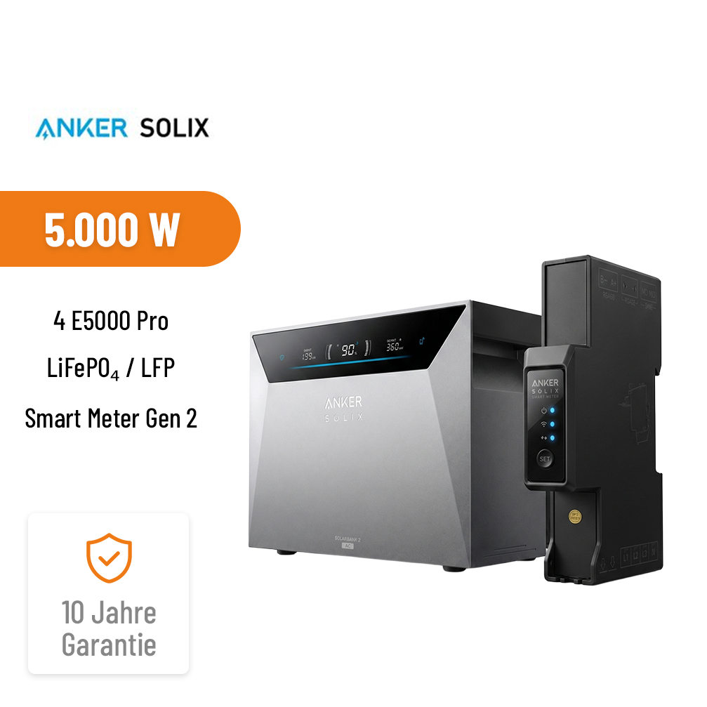 Anker SOLIX Solarbank 4 Pro E5000 inkl. Smart Meter Gen 2