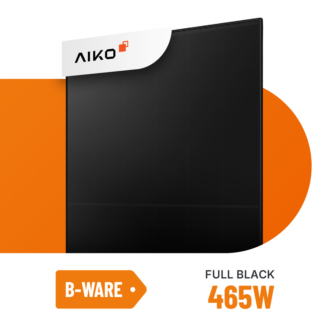 B-Ware AIKO Solar 465W Neostar 2S+ Glas-Glas Full Black Solarmodul A-MAH54Db
