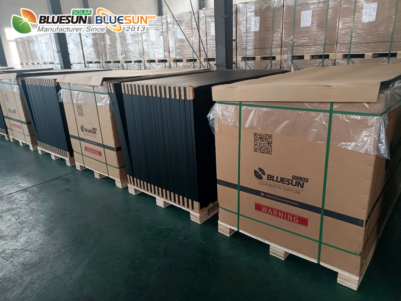 BLUESUN 480W BSM480M10-54HJB HPBC 2.0 Bifaziales Solarmodul Glas/Glas Full Black