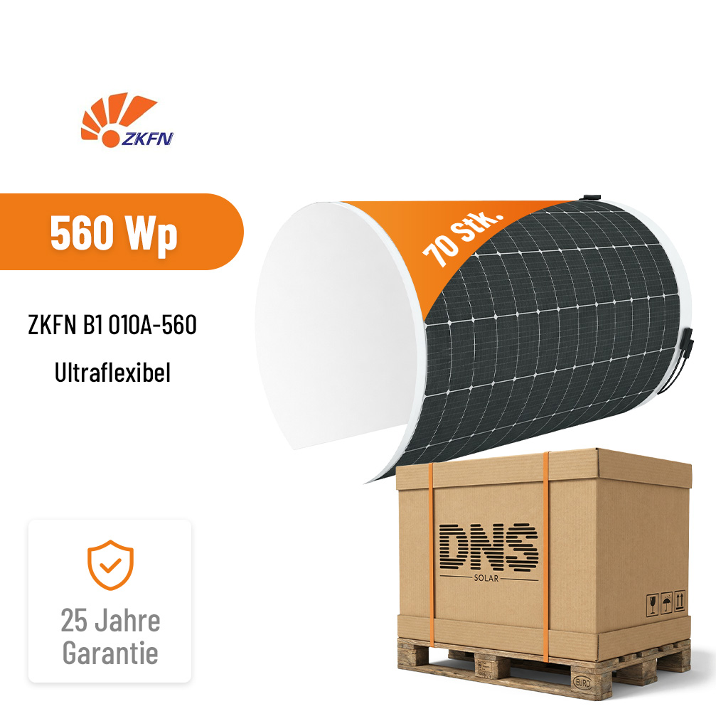 70x ZKFN SolarVela Pro 560W  Ultraflexibles Hochleistungs-Solarmodul