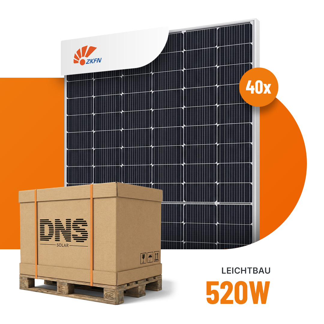 40x ZKFN 520W SolarPegaF Leichtbau Solarmodul G2-222B-520