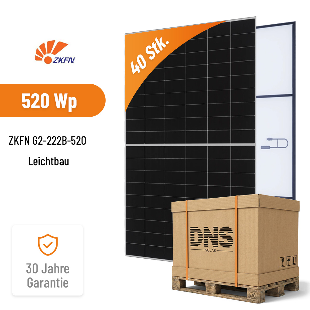 40x ZKFN 520W SolarPegaF Leichtbau Solarmodul G2-222B-520