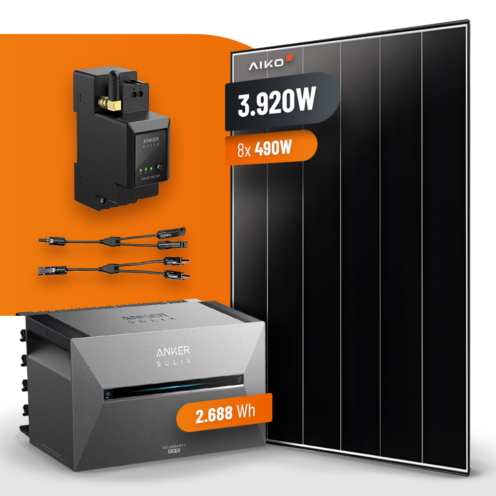 ⚡BALKONKRAFTWERK⚡ 3920W AIKO Neostar + Anker Solix 3 Pro