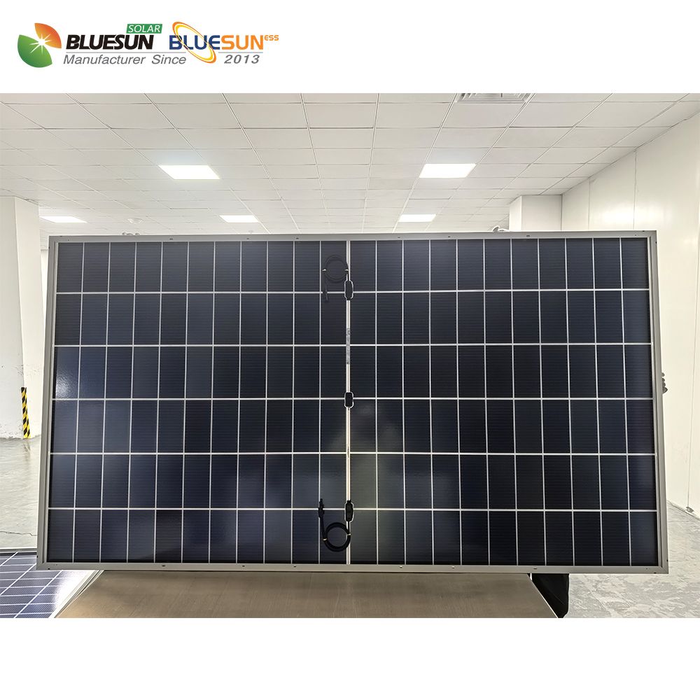 BLUESUN 730W BSM730G12-66HNH HJT HEX9 Hochleistungs-Bifazialmodul mit N-Typ HJT Glas/Glas Silver Frame