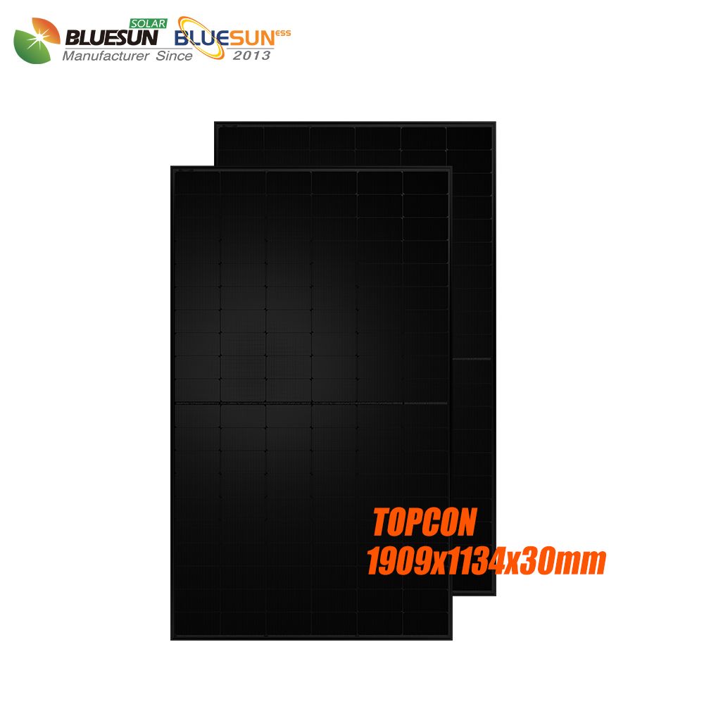 BLUESUN 530W BSM530M10-60HNH HALF CELL TOPCON BIFACIAL Glas/Glas Full Black