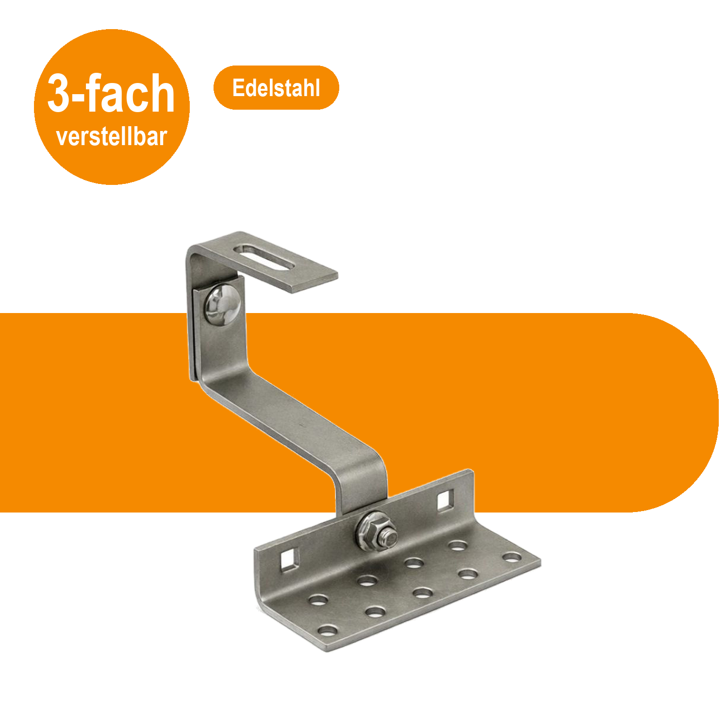 Dachhaken 3-fach Verstellbar Ziegeldach Edelstahl