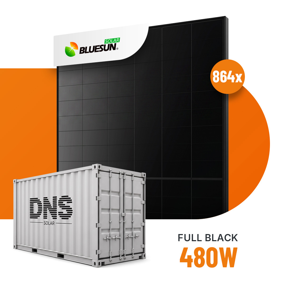 Bluesun Solar 480W HPBC 2.0 BSM480M10-54HJB – Container mit 864 Modulen – Preis auf Anfrage