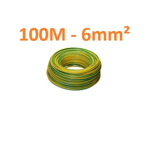 100m Erdungskabel PV H07V-K 6,0 GG  
