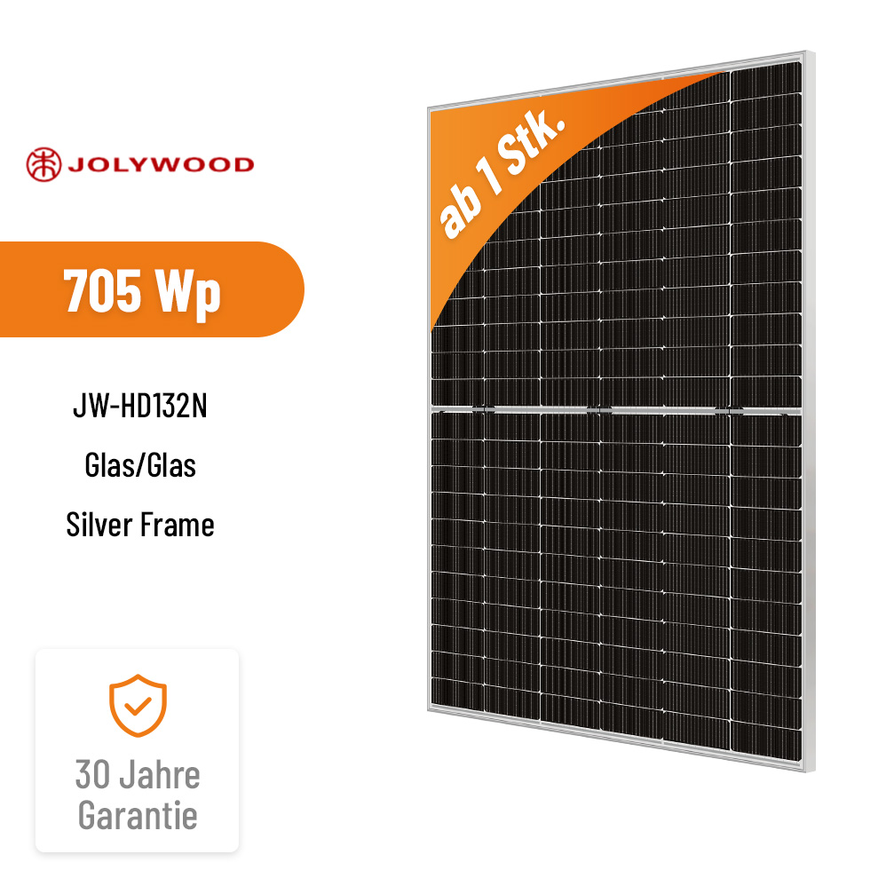 JOLYWOOD 705 W JW-HD132N – n-Type Bifacial Glas/Glas Silver Frame