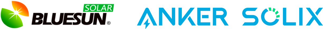 Logos BLUESUN und Anker Solix