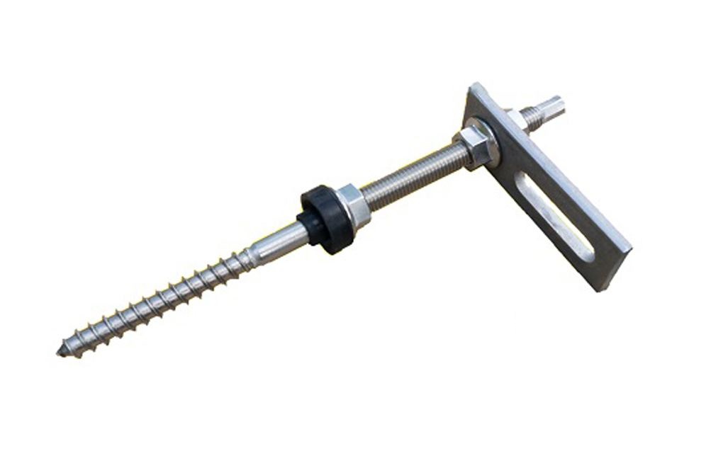 Stockschraube M10 x 200 mit Adapterplatte - Edelstahl 