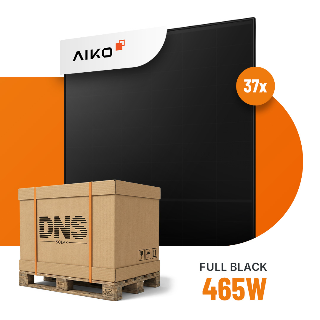37x AIKO Solar 465W Neostar 2S+ Glas-Glas Full Black Solarmodul A-MAH54Db