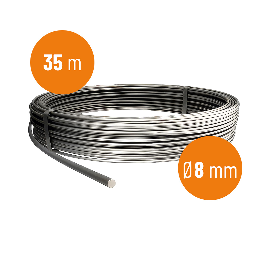 Blitzschutzdraht Ø8mm - 35M - Aluminium
