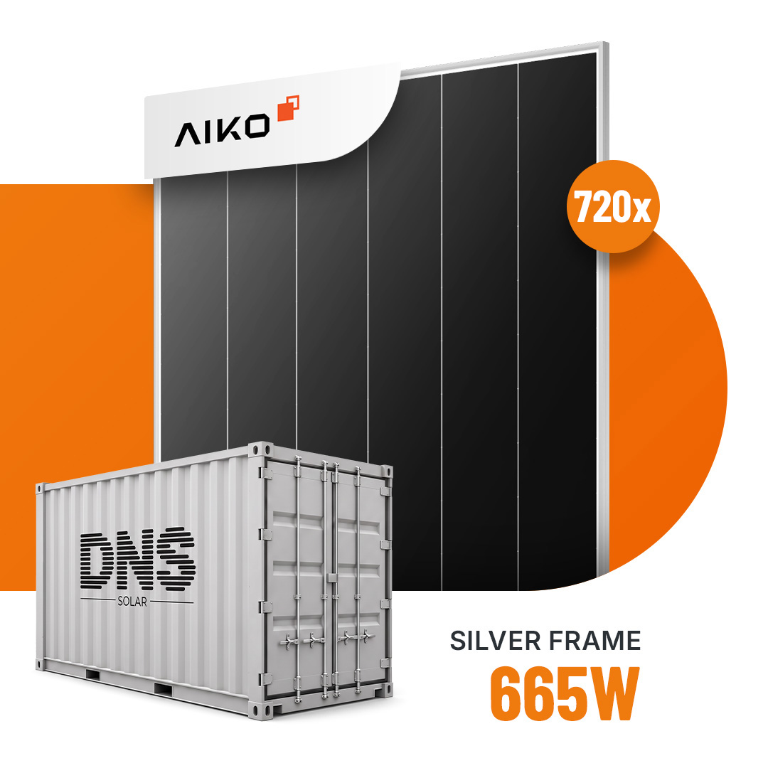 AIKO Solar 665W Stellar 3N+ A665-MDE72Dw – Container mit 720 Modulen – Preis auf Anfrage