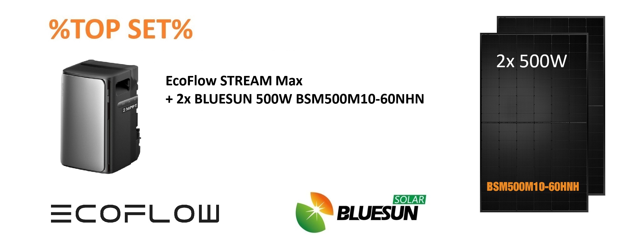 ⚡BALKONKRAFTWERK⚡ 1000W BLUESUN + EcoFlow STREAM Max