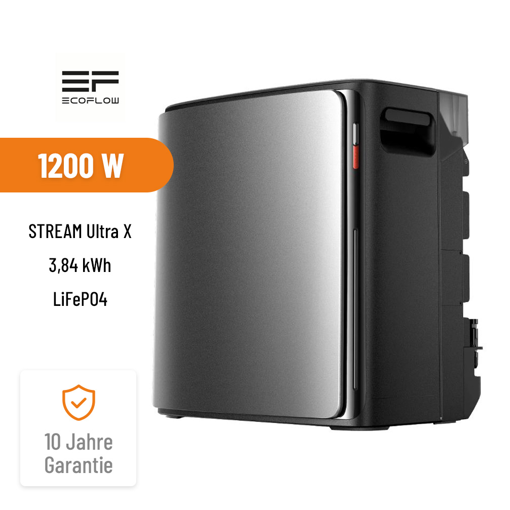 EcoFlow STREAM Ultra X – 3,84 kWh Kapazität Speicher Balkonkraftwerk