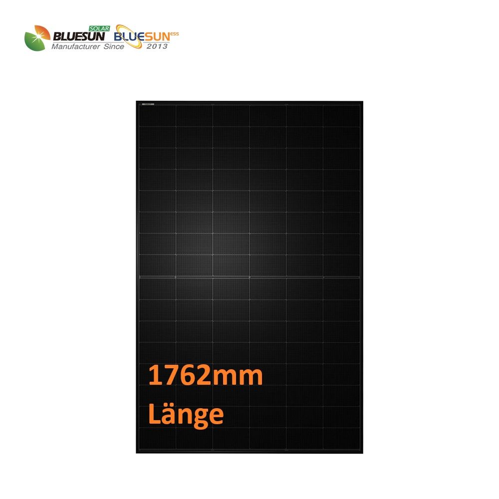 BLUESUN 460W BSM460M10-54HNH Hochleistungs-Bifazialmodul mit TOPCon-Technologie Glas/Glas Full Black 1762mm Rahmen